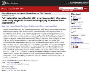 Fully automated quantification of in vivo viscoelasticity of prostate zones using magnetic resonance elastography with Dense U-net segmentation
