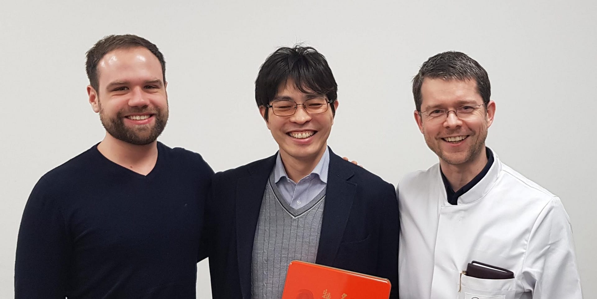 Prof. Kitagawa together with Dr. Florian Michallek and Prof. Dewey